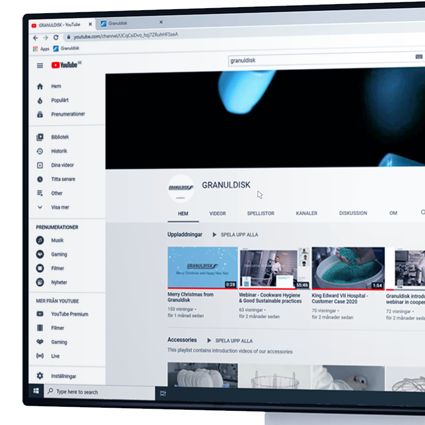 Screenshot of Granuldisk youtube channel